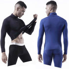 Men's Thermal Underwear in Turtleneck Lapel Autumn Thin Modal Autumn  Winter Male Long-sleeved Base Shirt Single Slim-fit Top