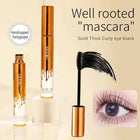 3D Mascara Lengthening Black Lash Eyelash Extension Eye Lashes Brush Beauty Makeup Long-wearing Gold Color Mascara