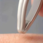 Premium Round Head Tweezers for Eyebrow & Facial Hair Removal Seamless Clips Short Hair Precision Beard Clip