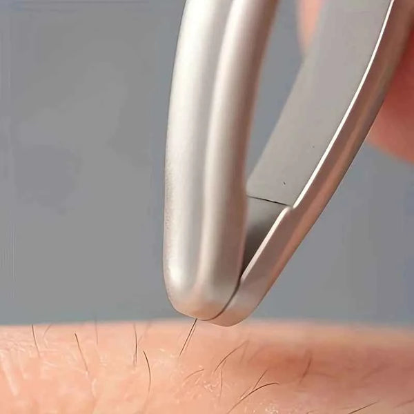 Premium Round Head Tweezers for Eyebrow & Facial Hair Removal Seamless Clips Short Hair Precision Beard Clip