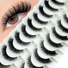 MKYDCG New 10 Pairs 3D Mink Lashes Faux Mink Fluffy Lash Soft Full Thick Wispy Eyelash Dramatic False Eyelashes Makeup