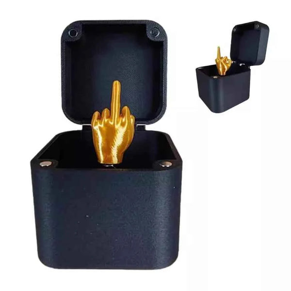 Out of the box pop-up Middle Finger Gift Box Creative Desk Home Decor Gifts Middle Finger Novelty Christmas Funny Prank Gift