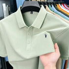 High end brand short sleeve men's polo shirt luxury pony  summer Printed lightweight breathable T-shirt new fashion Paul top