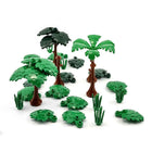MOC City Garden Building Block Tree Toy DIY Assembly Pine Coconut Tree Street View Forest Plant Trunk Leaves Grass Accessories