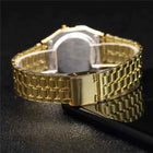 Stainless Steel LED Digital Watches for Men Gold Sliver Luxury Electronic Watch Fashion Business Mens Watch Relogios Masculino